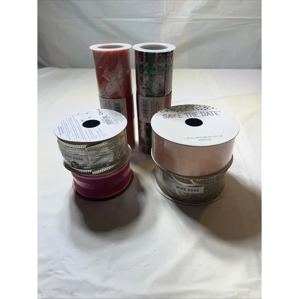 Lot Of 6 Rolls Of Crafting Ribbon #9
